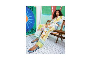 Cream Atlas Linen Blend Trousers