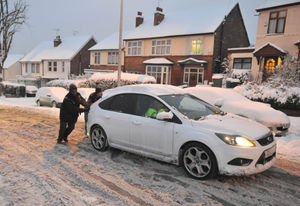 Drivers being pushed up Thimblemill Road in Smethwick