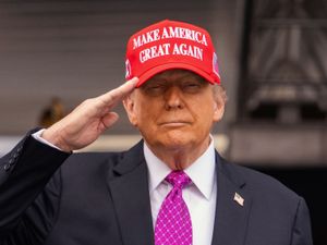 Supporting image for story: Donald Trump hails West Point cadets and takes credit for US military might