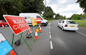 A closed road.