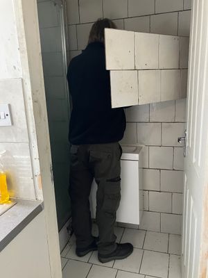 One of the hidden compartments where the illegal items had been kept. 