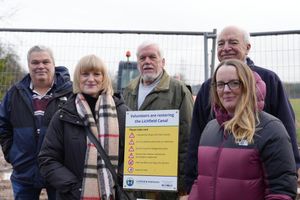 Pictured (left to right): Colin Booker (LHCRT Company Secretary), Maxine Estevez
(Communications Manager – M6toll), Bob Williams (LHCRT Finance and Funding Trustee), Derek Lord (LHCRT Technical Director), and Jo Seabright (Customer Experience and Marketing & Communications Director – M6toll)