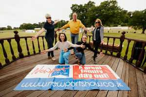 Newport Show 2024 at Chetwynd Deer Park. In Picture: Sally Wester, Emma Haselwood, Duncan Gunn-Russell, Megan Gunn-Russell and Gina Maher.