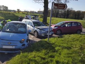 Supporting image for story: Woman taken to hospital after three-car crash near Newport