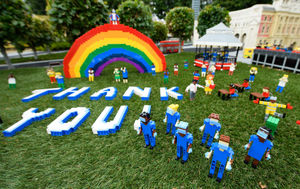 Key workers - including Wolverhampton's famous dancing binmen - have been recreated in Lego form. Photo: Hordle/INhouse