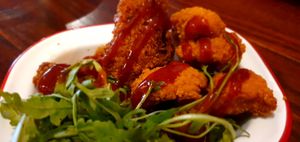 Colourful and well cooked chicken for the starter