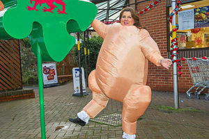 Supporting image for story: Shropshire dancing turkey entertains shoppers