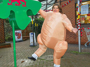 Supporting image for story: Shropshire dancing turkey entertains shoppers