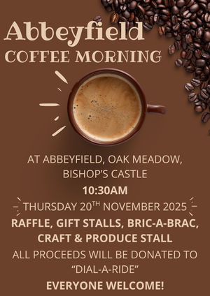 Supporting image for story: Coffee morning in aid of Bishop's Castle Dial A Ride