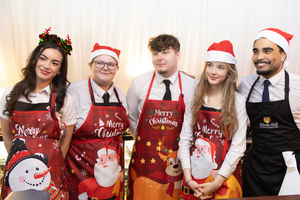 The Snowball staff get into the festive spirit. Photo by Visually Virtual Photography.