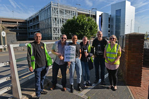 A second picket line near Wolverhampton Railway Station