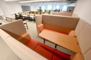 The staff will have comfy and cosy areas to sit and work at