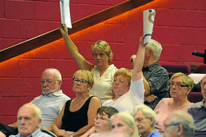 Waiting to put questions to the administrators