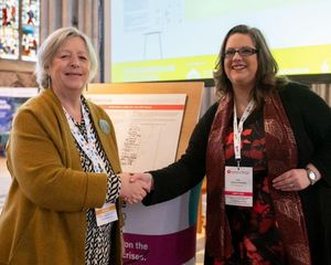 Councillor Sarah Hill, Stoke-on-Trent City Council with Kate Copeland-Rhodes, Managing Director, The Globe Group CIC