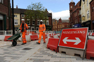 Workmen have been putting the finishing touches to the site