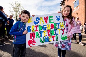 A march through Bridgnorth last year over proposed cuts to the county's rural maternity unit services