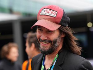 Keanu Reeves at the British Grand Prix 2022