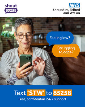 Launch of new 24/7 mental health support text service in Shropshire, Telford and Wrekin
