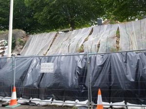 Supporting image for story: Ludlow town walls works inch closer - seven years after collapse