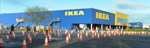 People prepare to queue, at IKEA Birmingham, Wednesbury