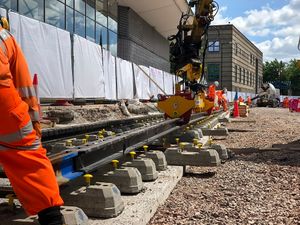 Work under way on the Metro works 