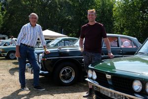 Father and son John and Neil Arnold from Presteigne were at the Vintage Show as part of Knighton Historic Vehicle Club. John is stood by a Rover 3.5 from late 1973, while Neil is stood by a Triumph Dolomite Sprint from 1977. John has had the rover for 46 years and the triumph for 38 years and he has six vehicles in total. Image by Andy Compton