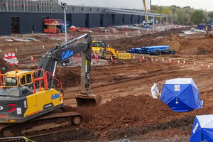 Police and forensics at the scene in Old Damson Lane in Solihull where human remains have been found. Photo: Snapper SK