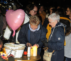 Vigil for Cheryl Hooper, at Farmers Gate, Newport