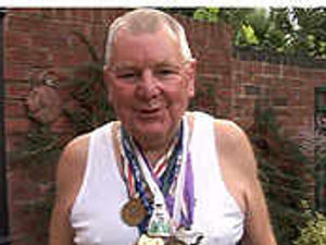 Supporting image for story: Derrick trains for run