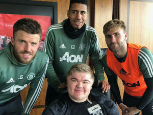 Supporting image for story: Telford student Luke’s dream day as he meets his Manchester United football heroes