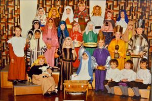 In 2018 Elston Hall Primary School in Wolverhampton celebrated their 80th birthday. Here is a picture of their 1983 nativity which was on display as part of the school's celebrations