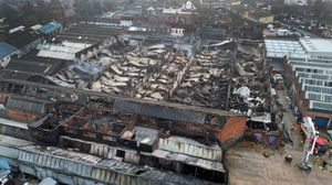 The aftermath of the huge fire off Upper Villiers Street, Wolverhampton. Photo: Tim Thursfield