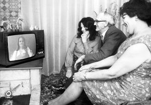 Black and white televisions were the norm until well into the 1970s.