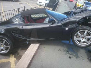Supporting image for story: Car crashes through railings and spins off road following Stourbridge smash