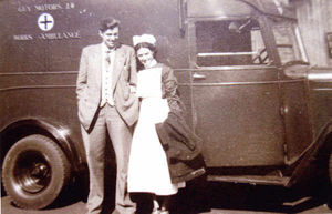 The ambulance at Aldridge Manor Transport Museum in Shenstone Drive, Aldridge.