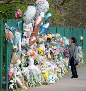 Many well-wishers visited the scene to pay their respects