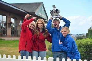  Bargain Hunt contestants Karen Durkin and Liv Durkin from Willenhall, with Kerry Miley from Erdington and Eammon Kelly-Roche, from Halesowen.