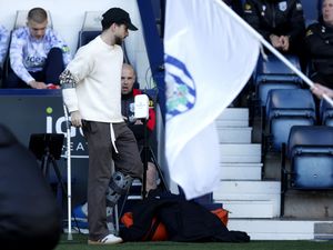Supporting image for story: West Brom key man pictured on touchline in protective boot as Albion put in stunning display against Hull