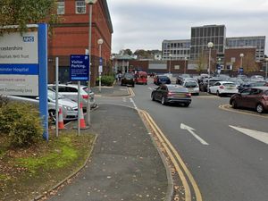 The explosion happened near the main entrance at Kidderminster Hospital. Photo: Google Street Map