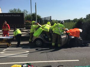 Supporting image for story: Woman cut from car in Bridgnorth Road crash