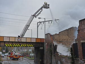 Supporting image for story: 'Major disruption' to Shropshire train services continues after huge fire next to railway