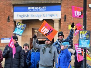 Supporting image for story: 'We'd much rather be inside in the warm teaching!' Shrewsbury college workers strike over 'two-tier' sixth form pay rise