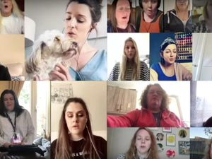 Supporting image for story: 'Every little thing is gonna be alright': Shrewsbury teachers sing for students