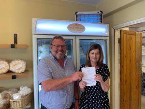 Supporting image for story: Market Drayton worker celebrates 25 years at Gill's Puddings 