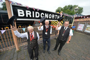 Severn Valley Railway volunteers Mike Wilson, Eric Williamson, and Paul Tanner