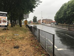 The scene of the fatal collision in Oldbury Road, Smethwick