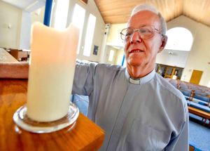 Rev Graham Hartnell took the service at St Joseph's Church 