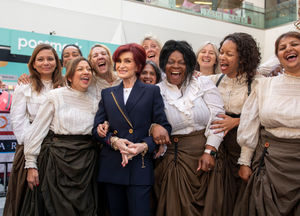 Sharon Osbourne, wife of Ozzy Osbourne (namesake of the bull) appeared to welcome the bull home to Birmingham