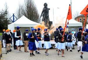 A procession was led through the high street prior to the start of the festival