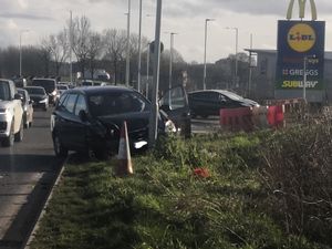 Supporting image for story: Car crashes into lamp post on A41 in Newport